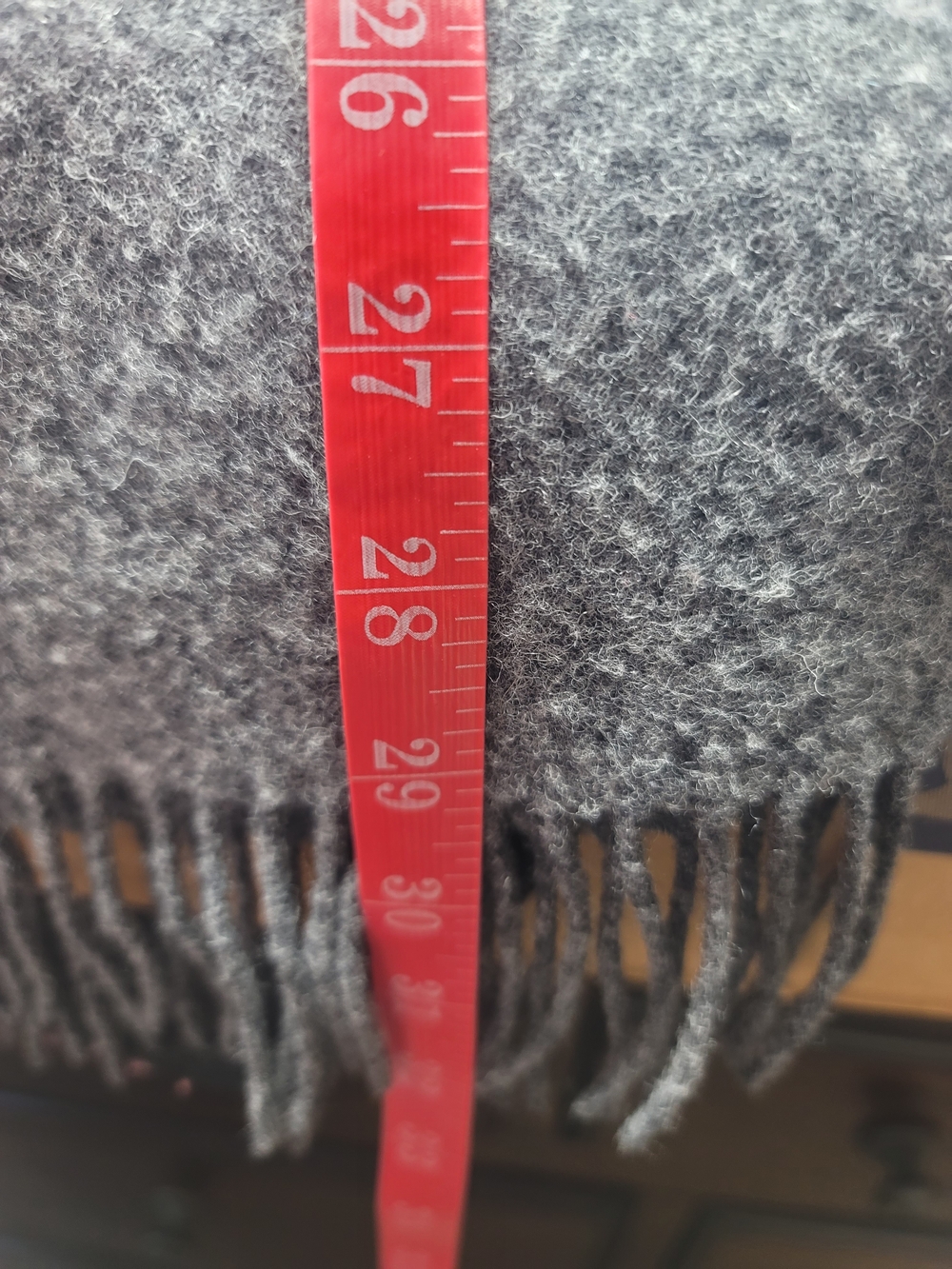 VTG Polo Ralph Lauren Unisex 100% Scotland Wool Charcoal Grey Scarf 90s Preppy - Picture 13 of 13